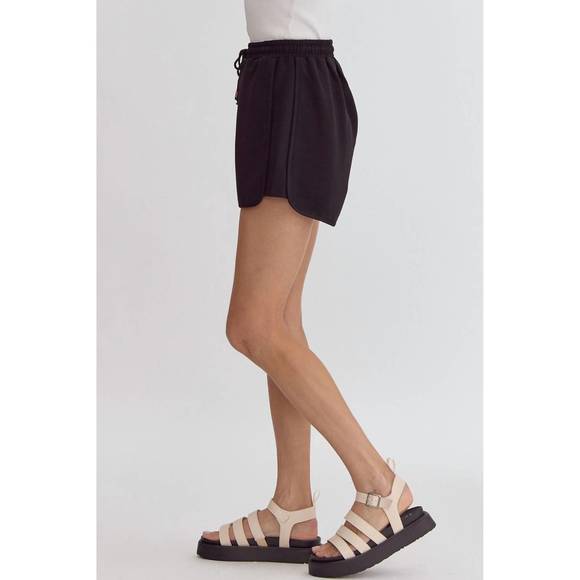 NEW ENTRO putting sugar on me ribbed shorts in black - Picture 5 of 7